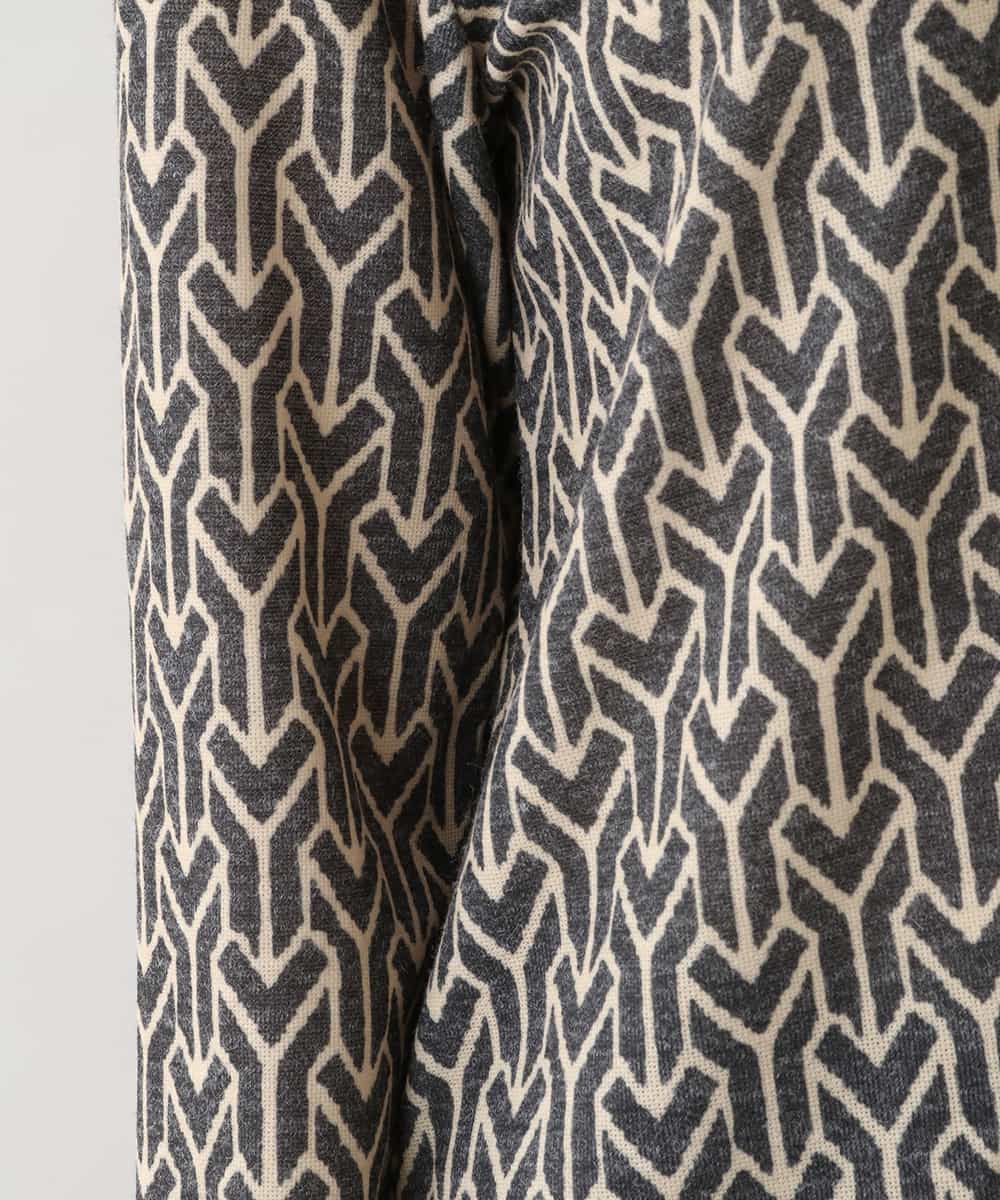 RSPAW16360 TRUNK HIROKO KOSHINO(ヒロココシノ) 【洗える】ジオメトリックボーダーハイネックチュニック ベージュ