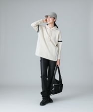 RSPAX78360 TRUNK HIROKO KOSHINO(ヒロココシノ) 異素材ドッキングパーカー ベージュ