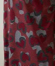 RSPCD04470 TRUNK HIROKO KOSHINO(ヒロココシノ) ハートアニマル柄ボーダーデザインチュニック /洗える レッド