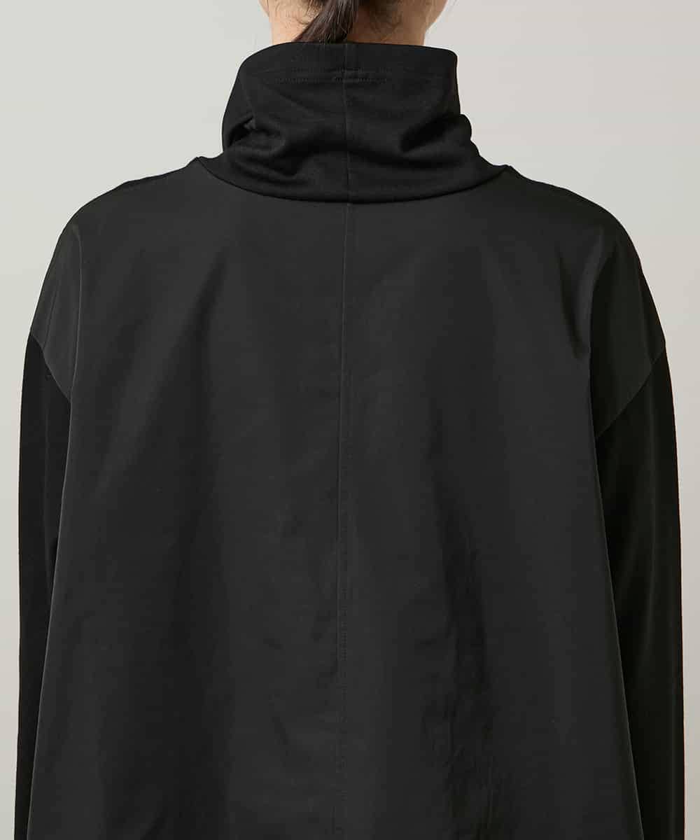 RSPCD10490 TRUNK HIROKO KOSHINO(ヒロココシノ) ハートモチーフドッキングデザインチュニック /日本製/洗える ブラック