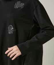 RSPCD10490 TRUNK HIROKO KOSHINO(ヒロココシノ) ハートモチーフドッキングデザインチュニック /日本製/洗える ブラック