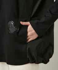 RSPCD10490 TRUNK HIROKO KOSHINO(ヒロココシノ) ハートモチーフドッキングデザインチュニック /日本製/洗える ブラック