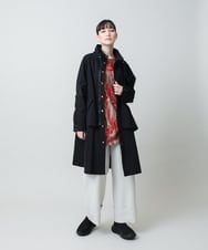 RSPED05490 TRUNK HIROKO KOSHINO(ヒロココシノ) ロゴプリントジョイントリブチュニック /日本製/洗える レッド