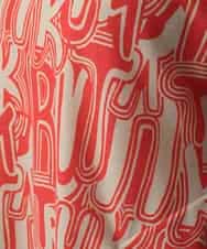 RSPED05490 TRUNK HIROKO KOSHINO(ヒロココシノ) ロゴプリントジョイントリブチュニック /日本製/洗える レッド