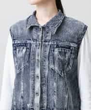 RSPFD03660 TRUNK HIROKO KOSHINO(ヒロココシノ) 【先行予約】立体ストレッチデニムワンピース /日本製/洗える ネイビー