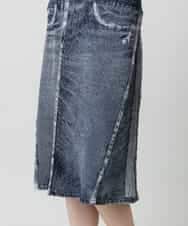 RSPFD03660 TRUNK HIROKO KOSHINO(ヒロココシノ) 【先行予約】立体ストレッチデニムワンピース /日本製/洗える ネイビー