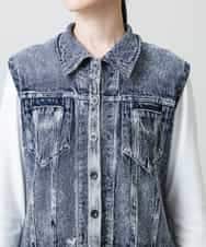 RSPFD03660 TRUNK HIROKO KOSHINO(ヒロココシノ) 【先行予約】立体ストレッチデニムワンピース /日本製/洗える ネイビー