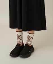 RSPFD12490 TRUNK HIROKO KOSHINO(ヒロココシノ) 異素材ドッキングワンピース/日本製/洗える ブラック