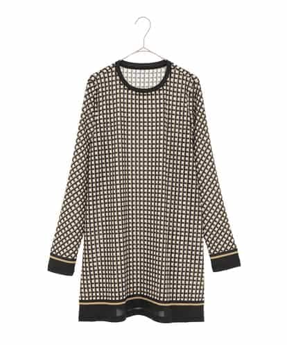 RSPFF30390 TRUNK HIROKO KOSHINO ファジーチェックチュニックプルオーバー/日本製/洗える