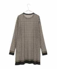 RSPFF30390 TRUNK HIROKO KOSHINO(ヒロココシノ) ファジーチェックチュニックプルオーバー/日本製/洗える ブラック