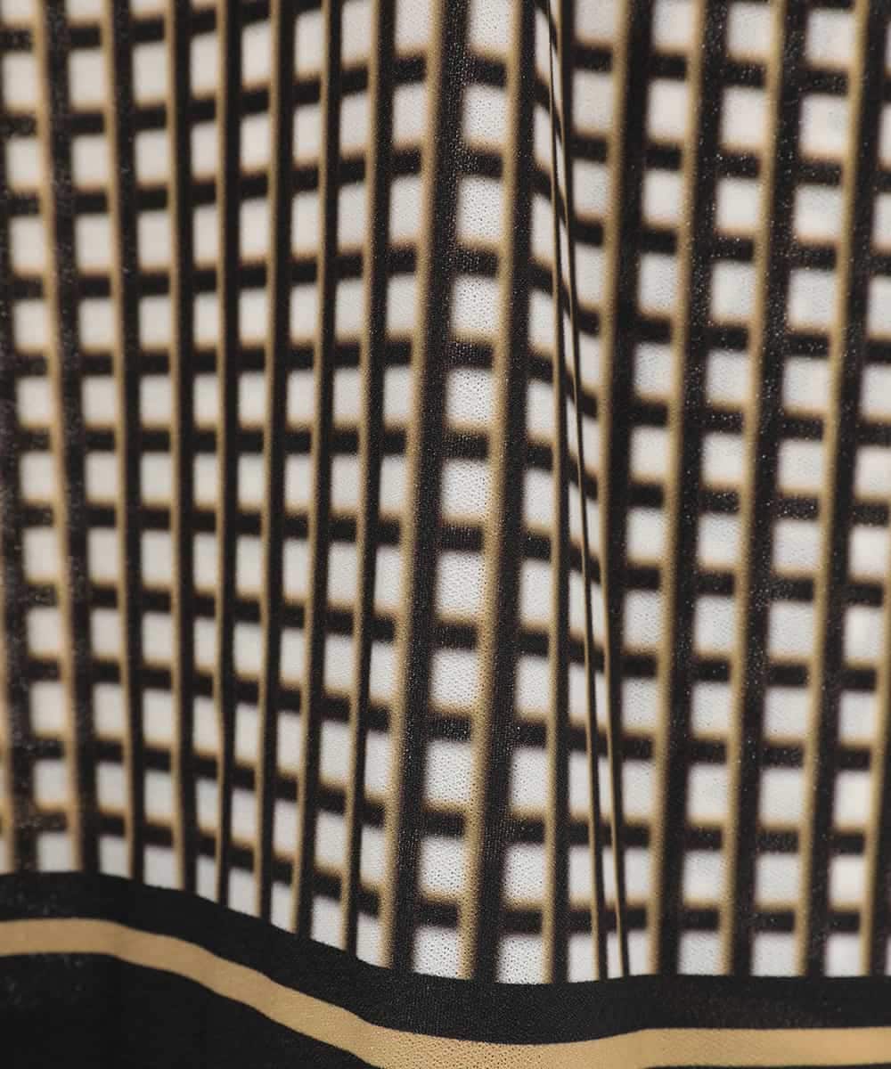 RSPFF30390 TRUNK HIROKO KOSHINO(ヒロココシノ) ファジーチェックチュニックプルオーバー/日本製/洗える ブラック