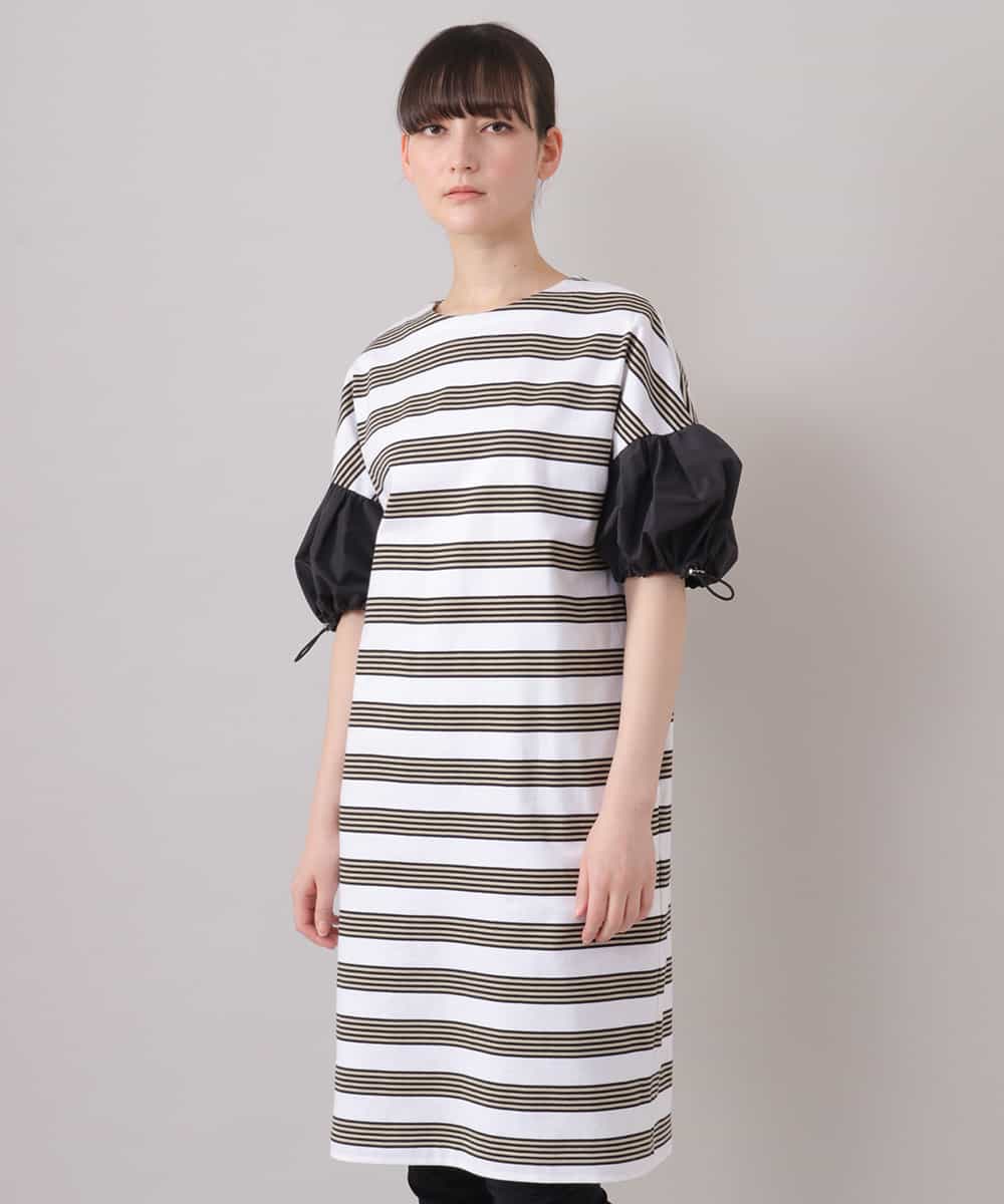 Trunk Hiroko Koshino ヒロココシノ 洗える 日本製 ラスティックボーダーワンピース イトキンオンラインストア