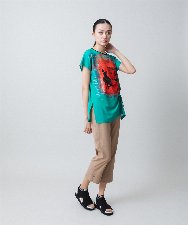 RSPGB12430 TRUNK HIROKO KOSHINO(ヒロココシノ) ネコモチーフアートプリントチュニック/日本製/洗える ピンク