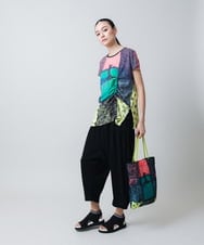 RSPGB12430 TRUNK HIROKO KOSHINO(ヒロココシノ) ネコモチーフアートプリントチュニック/日本製/洗える ピンク