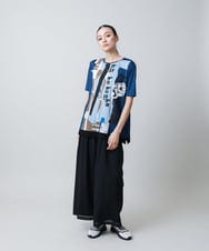 RSPGC72300 TRUNK HIROKO KOSHINO(ヒロココシノ) 【WEB/京王百貨店新宿店限定】コラージュプリントデザインプルオーバー/日本製/洗える ネイビー