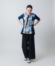 RSPGC72300 TRUNK HIROKO KOSHINO(ヒロココシノ) 【WEB/京王百貨店新宿店限定】コラージュプリントデザインプルオーバー/日本製/洗える ネイビー