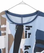 RSPGC72300 TRUNK HIROKO KOSHINO(ヒロココシノ) 【WEB/京王百貨店新宿店限定】コラージュプリントデザインプルオーバー/日本製/洗える ネイビー