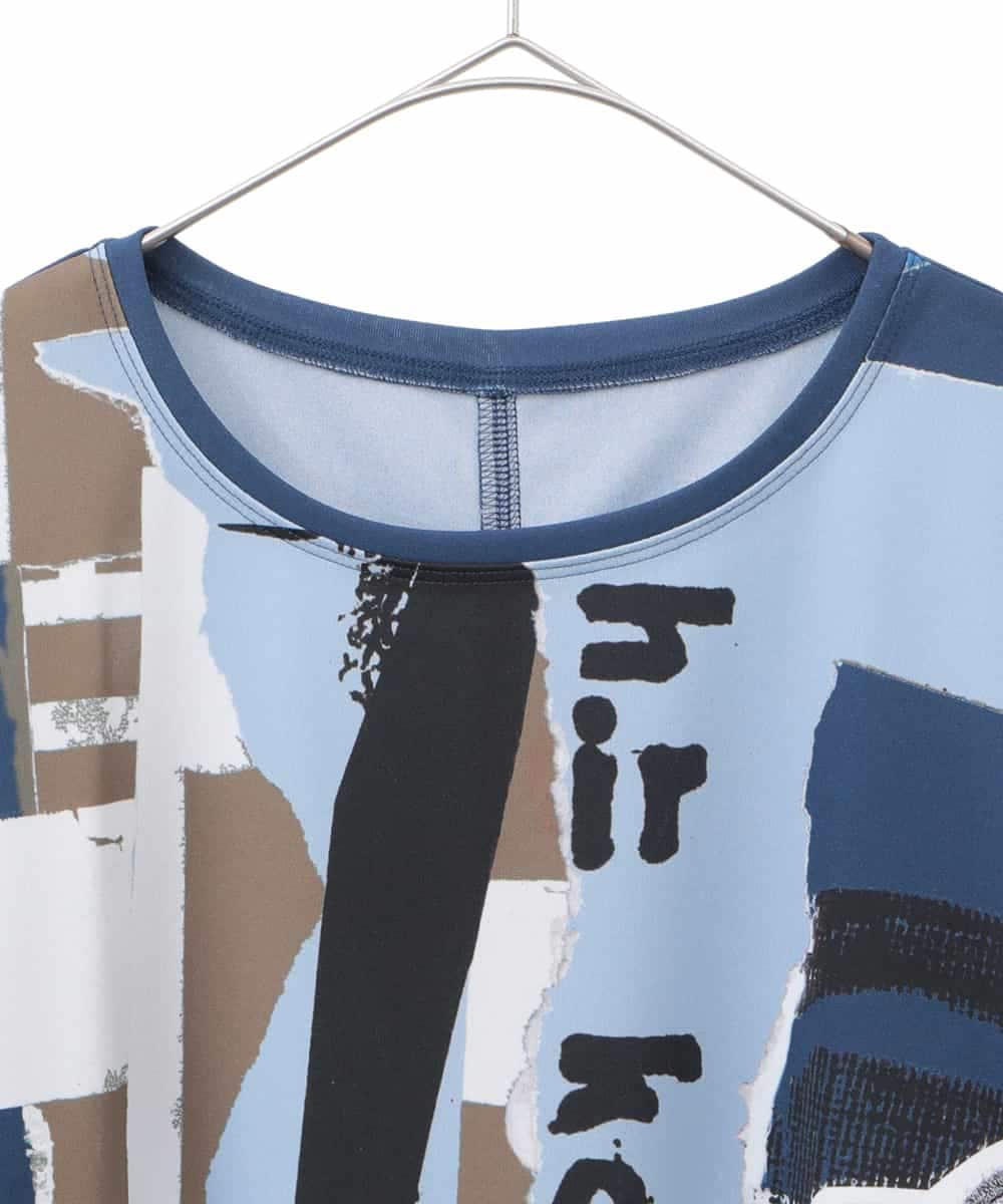 RSPGC72300 TRUNK HIROKO KOSHINO(ヒロココシノ) 【WEB/京王百貨店新宿店限定】コラージュプリントデザインプルオーバー/日本製/洗える ネイビー