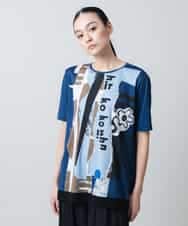 RSPGC72300 TRUNK HIROKO KOSHINO(ヒロココシノ) 【WEB/京王百貨店新宿店限定】コラージュプリントデザインプルオーバー/日本製/洗える ネイビー