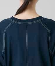 RSPGD17390 TRUNK HIROKO KOSHINO(ヒロココシノ) コットンジャージーラグランワンピース/洗える ネイビー