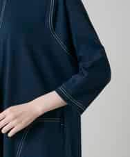 RSPGD17390 TRUNK HIROKO KOSHINO(ヒロココシノ) コットンジャージーラグランワンピース/洗える ネイビー