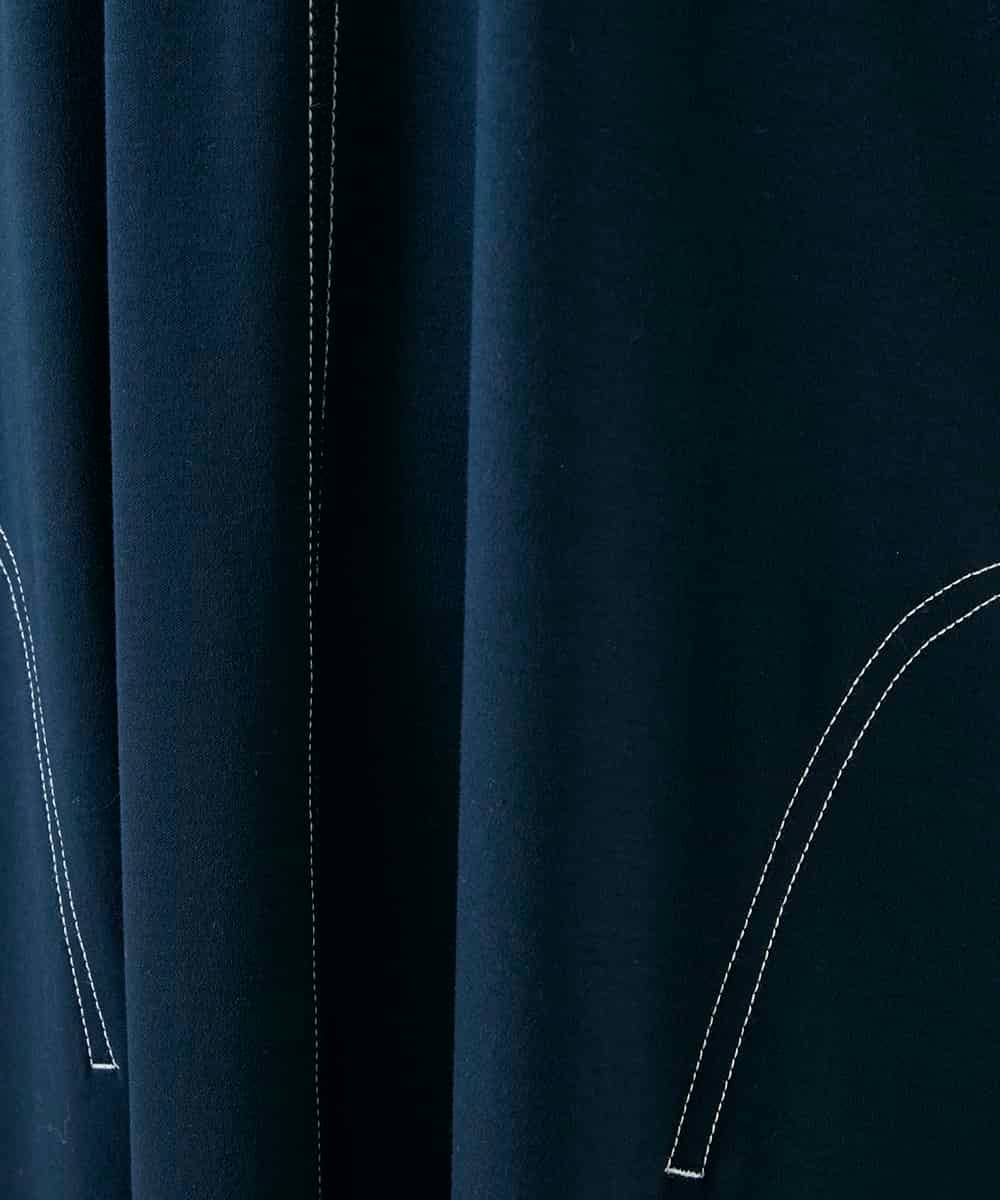 RSPGD17390 TRUNK HIROKO KOSHINO(ヒロココシノ) コットンジャージーラグランワンピース/洗える ネイビー