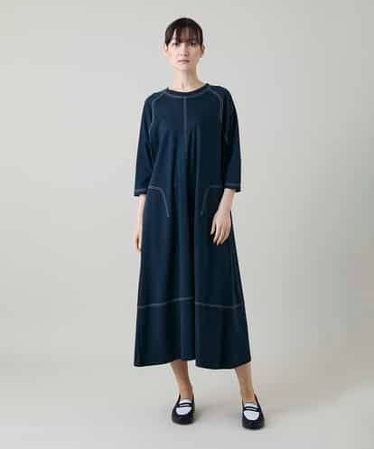 RSPGD17390 TRUNK HIROKO KOSHINO コットンジャージーラグランワンピース/洗える