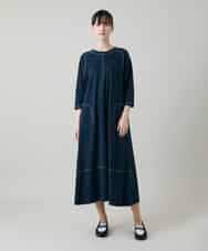 RSPGD17390 TRUNK HIROKO KOSHINO(ヒロココシノ) コットンジャージーラグランワンピース/洗える ネイビー