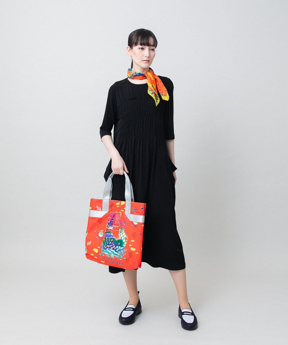 RSPGF51490 TRUNK HIROKO KOSHINO(ヒロココシノ) ギャザーアウトポケットワンピース ブラック