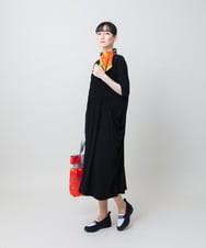 RSPGF51490 TRUNK HIROKO KOSHINO(ヒロココシノ) ギャザーアウトポケットワンピース ブラック