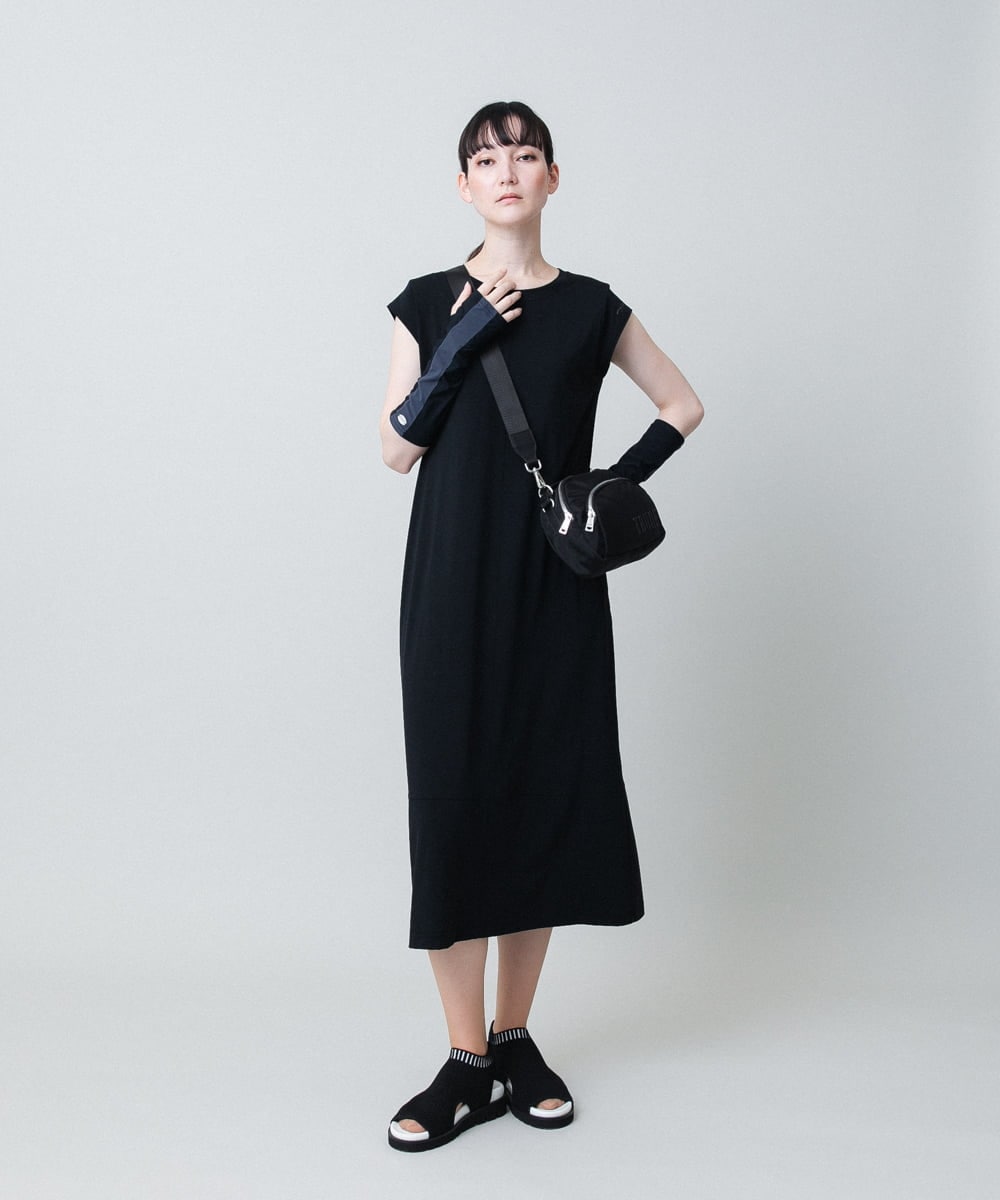 RSPHB09290 TRUNK HIROKO KOSHINO(ヒロココシノ) ロゴアクセントジャージーワンピース/洗える ブルー