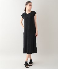 RSPHB09290 TRUNK HIROKO KOSHINO(ヒロココシノ) ロゴアクセントジャージーワンピース/洗える ブラック