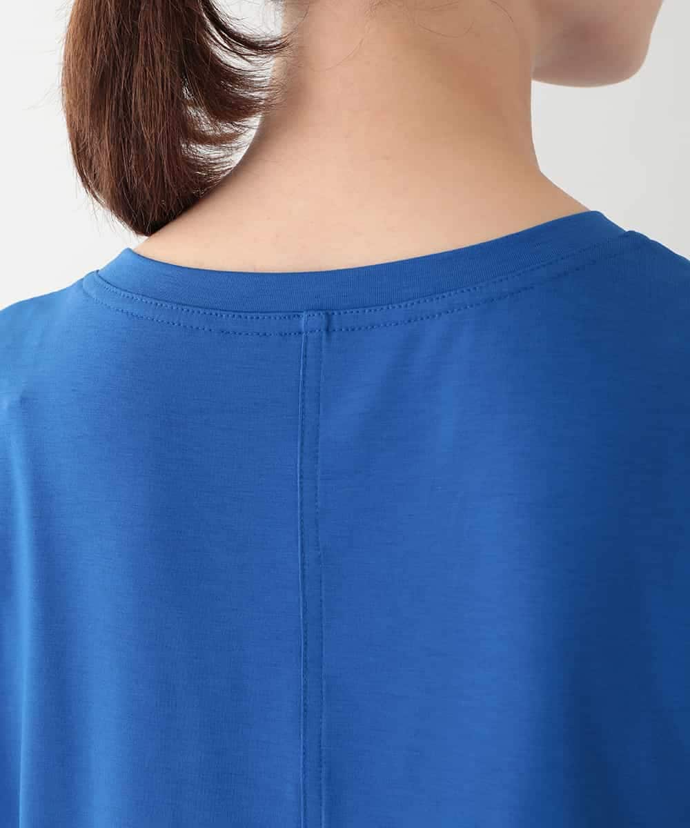 RSPHB09290 TRUNK HIROKO KOSHINO(ヒロココシノ) ロゴアクセントジャージーワンピース/洗える ブルー