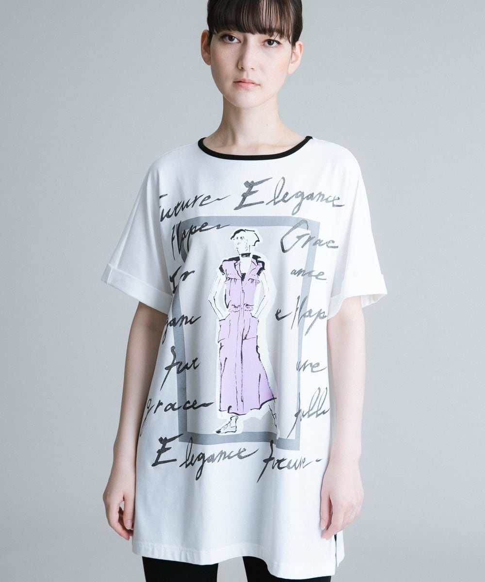 洗える/日本製】オリジナルプリントチュニックTシャツ(カットソー・Tシャツ) | TRUNK HIROKO  KOSHINO(ヒロココシノ)｜イトキンオンラインストア