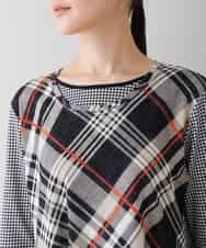 RSPHT04540 TRUNK HIROKO KOSHINO(ヒロココシノ) 【洗える】コットンポンチチェックワンピース ベージュ