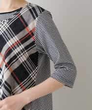 RSPHT04540 TRUNK HIROKO KOSHINO(ヒロココシノ) 【洗える】コットンポンチチェックワンピース ベージュ