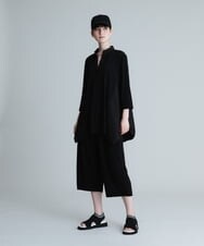 RSPHU24340 TRUNK HIROKO KOSHINO(ヒロココシノ) 【洗濯機で洗える/日本製】ブロッキングジョイントブラウス ブラック