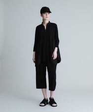 RSPHU24340 TRUNK HIROKO KOSHINO(ヒロココシノ) 【洗濯機で洗える/日本製】ブロッキングジョイントブラウス ブラック