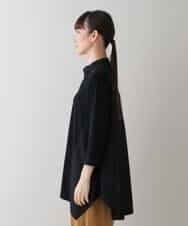 RSPHU24340 TRUNK HIROKO KOSHINO(ヒロココシノ) 【洗濯機で洗える/日本製】ブロッキングジョイントブラウス ブラック