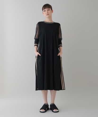 RSPHU25460 TRUNK HIROKO KOSHINO 【洗える/日本製】レースジョイントAラインワンピース