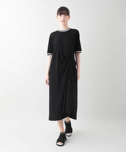 RSPIB08430 TRUNK HIROKO KOSHINO 配色リブツイストデザインワンピース/日本製/洗える
