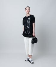 RSPIC11390 TRUNK HIROKO KOSHINO(ヒロココシノ) デザイン画プリントチュニック/日本製/洗える ホワイト