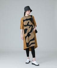RSPIW27540 TRUNK HIROKO KOSHINO(ヒロココシノ) 異素材ジョイントワンピース /日本製/洗える ベージュ