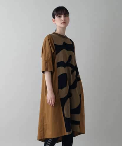 RSPIW27540 TRUNK HIROKO KOSHINO 異素材ジョイントワンピース /日本製/洗える