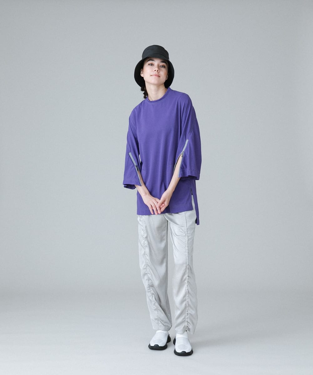 RSPIW32390 TRUNK HIROKO KOSHINO(ヒロココシノ) DRYCOOLチュニック丈プルオーバー/洗濯機で洗える ライトグレー