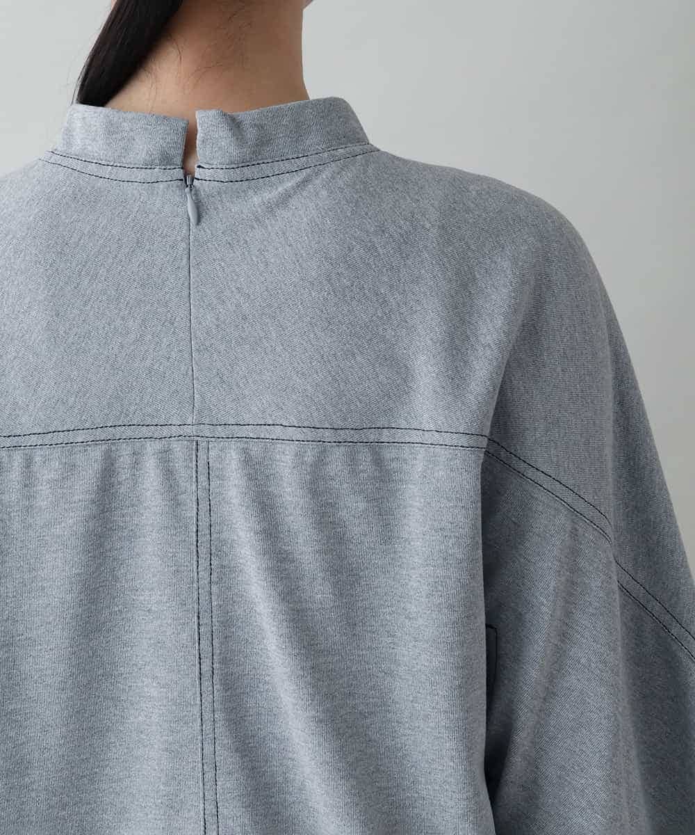 RSPIW32390 TRUNK HIROKO KOSHINO(ヒロココシノ) DRYCOOLチュニック丈プルオーバー/洗濯機で洗える ライトグレー