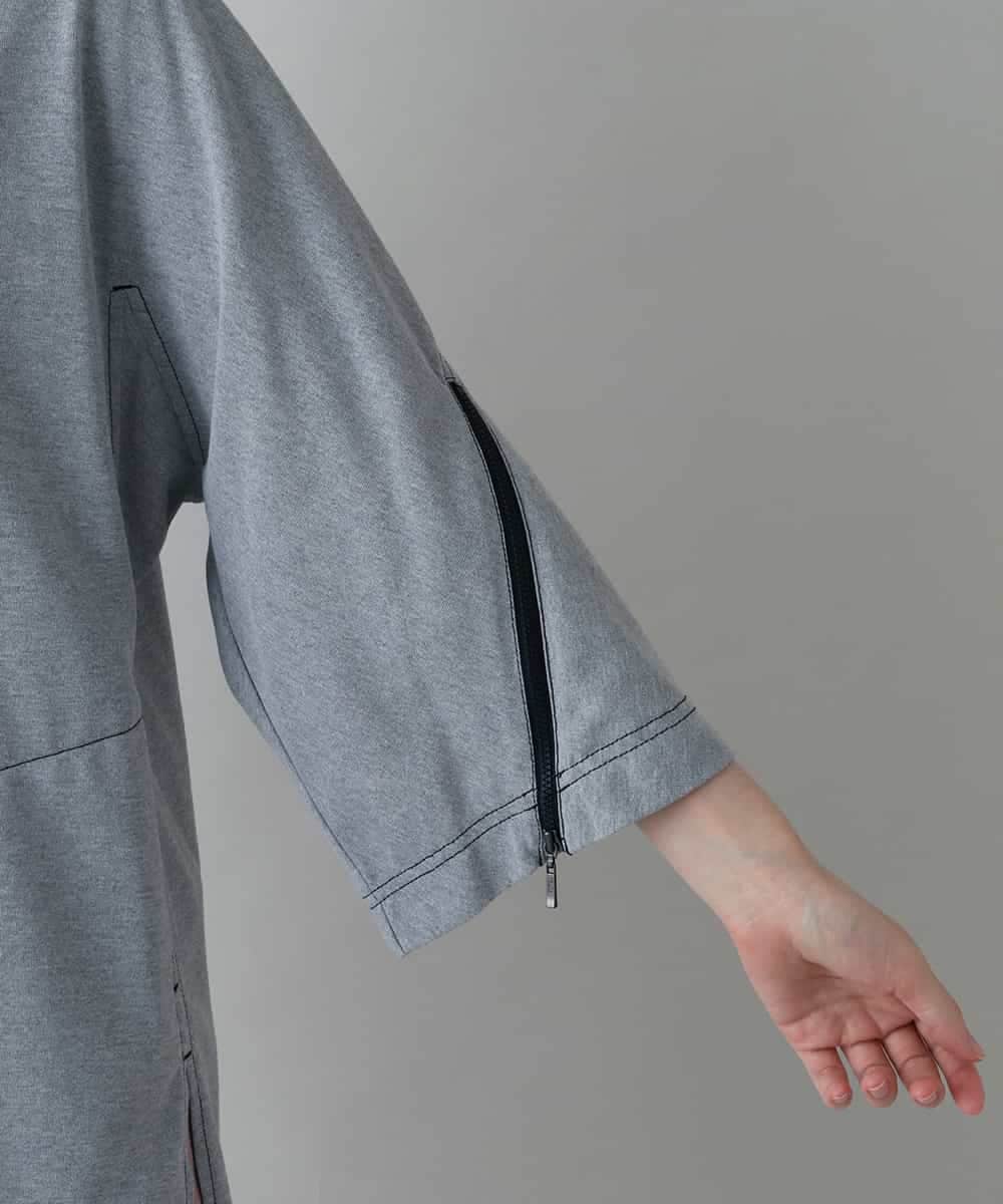 RSPIW32390 TRUNK HIROKO KOSHINO(ヒロココシノ) DRYCOOLチュニック丈プルオーバー/洗濯機で洗える ライトグレー