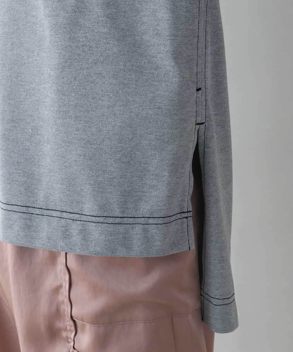RSPIW32390 TRUNK HIROKO KOSHINO(ヒロココシノ) DRYCOOLチュニック丈プルオーバー/洗濯機で洗える ライトグレー