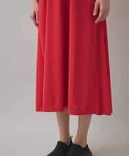 RSPJB12690 TRUNK HIROKO KOSHINO(ヒロココシノ) ジョイントテープラッフルデザインワンピース /洗える レッド