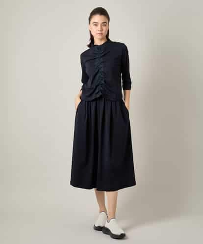RSPJE14630 TRUNK HIROKO KOSHINO フロントラインテープセットアップ風ワンピース/日本製/洗える